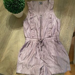 SPARKLE & FADE UA metallic purple short romper XS